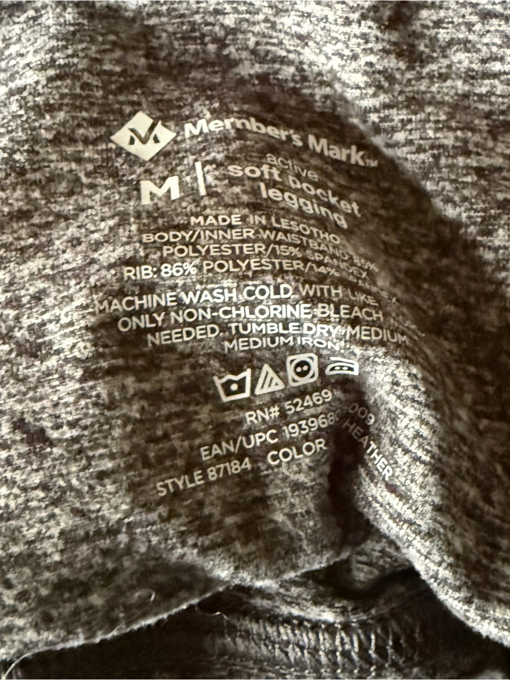 Mixed Activewear Leggings Bundle in Gray, Navy, Black & Plum - Picture 7 of 7